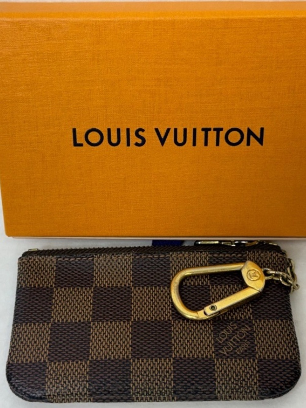Louis Vuitton Damier Ebene Key Cles gold hardware and with box w/ authentication